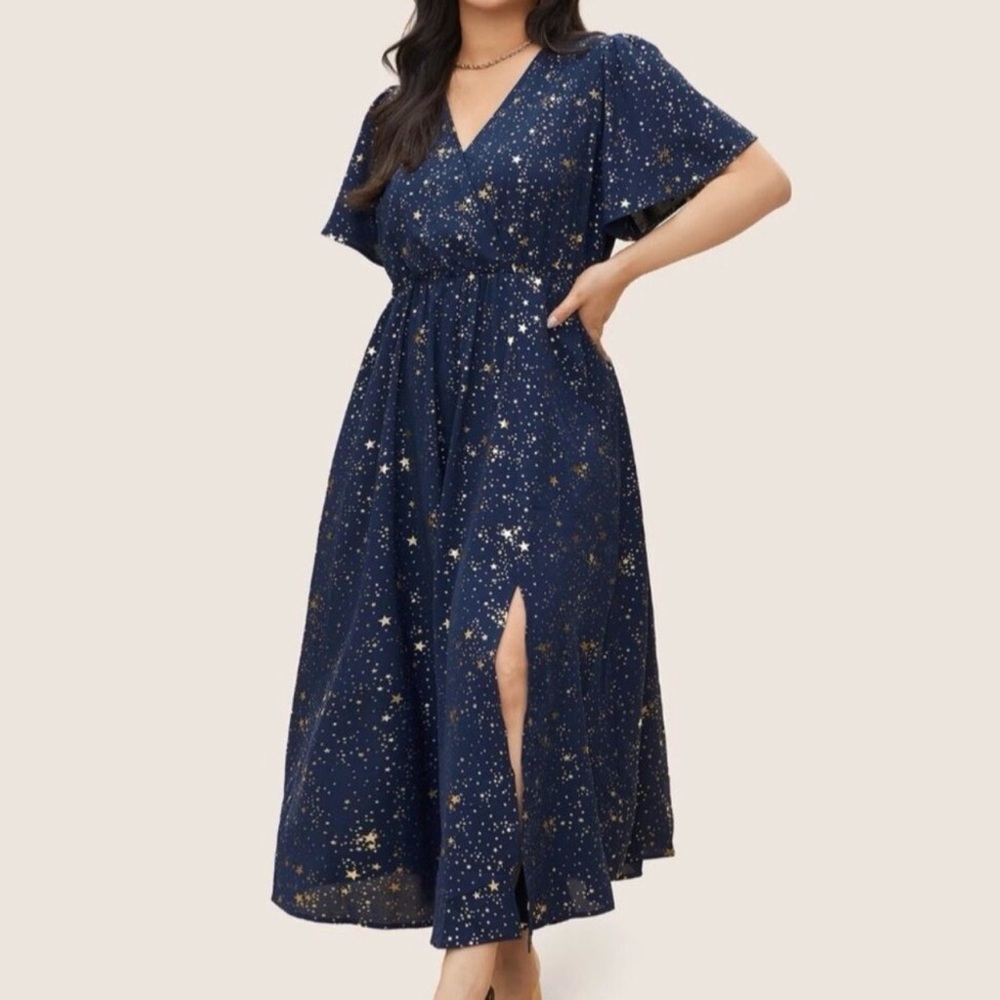 4/$20 Navy Blue Starry Dress by BloomChic